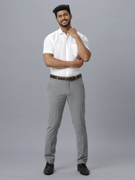 Ramraj Cotton Mens Half Sleeve Formal 100 % Cotton White Shirt - Distacart