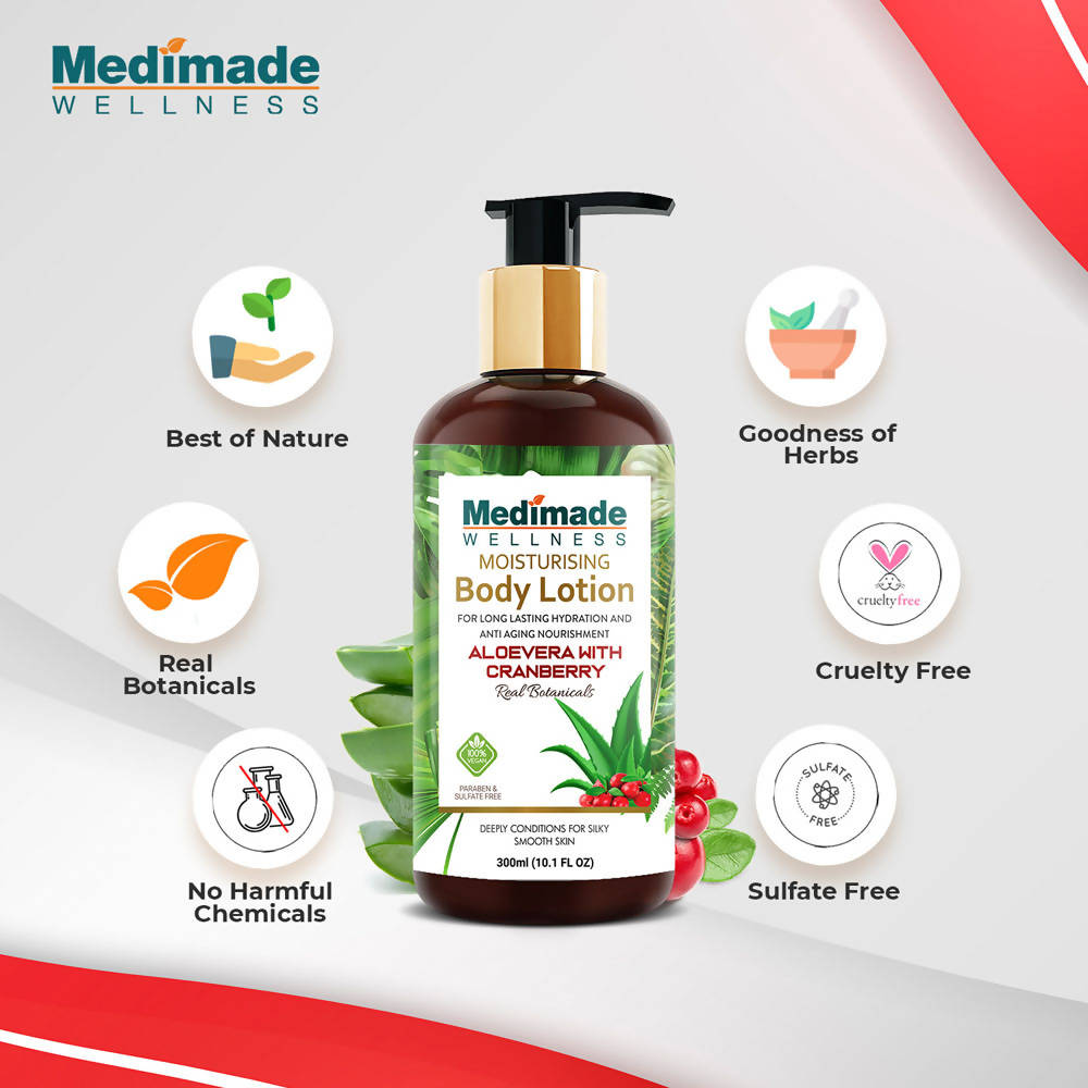 Medimade Wellness Moisturising Body Lotion With Aloevera With Cranberry - Distacart