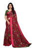 Vamika Red Linen Satin Patta Saree (MANSI RED) - Distacart