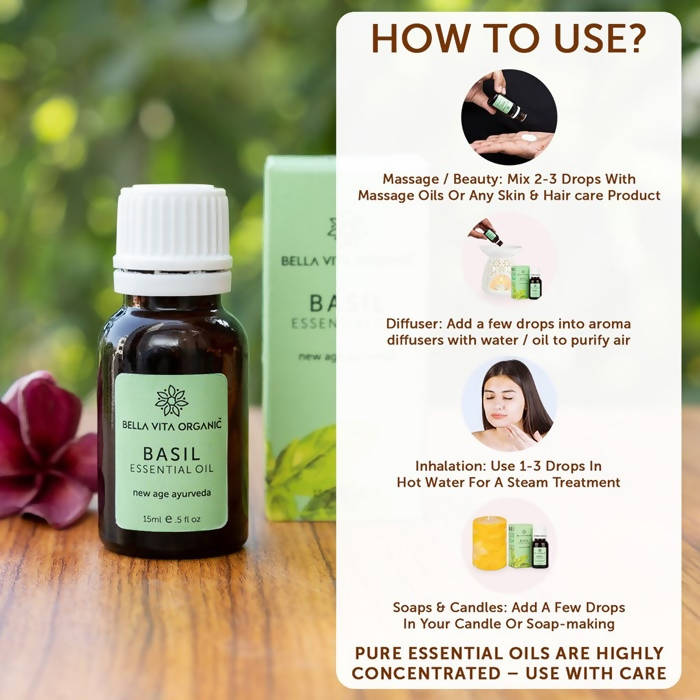 Bella Vita Organic Basil Essential Oil - Distacart