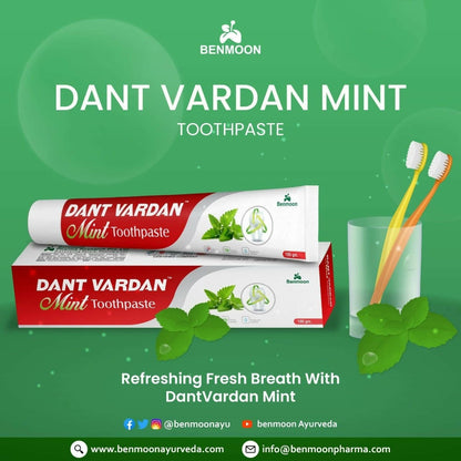 Benmoon Ayurveda Dant Vardan Mint Toothpaste - Distacart