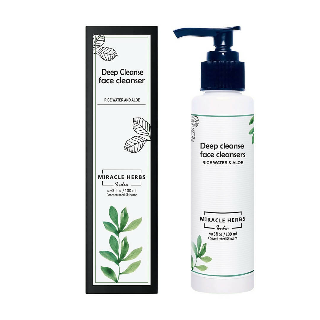 Miracle Herbs Deep Cleanse Face Cleanser Rice Water & Aloe - Distacart