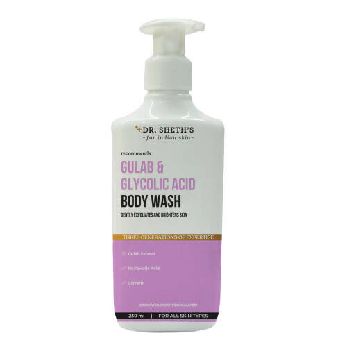 Dr. Sheth's Gulab & Glycolic Acid Body Wash - Distacart