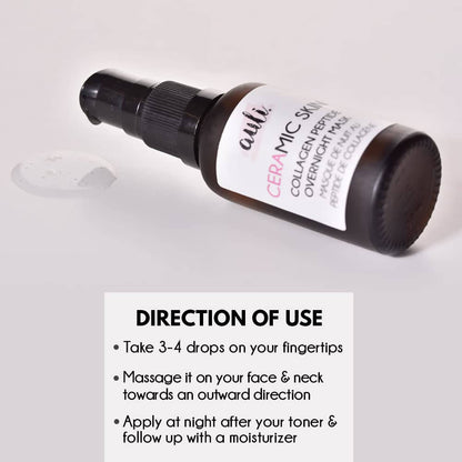 Auli Ceramic Skin Collagen Peptide Overnight Mask Face Serum - Distacart