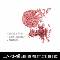 Thumbnail for Lakme Absolute Face Stylist Blush Duos - Rose Blush - Distacart