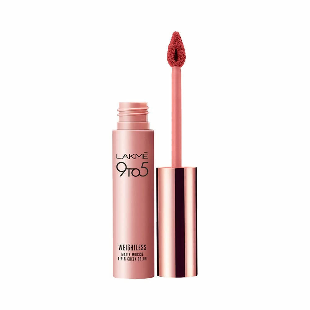 Lakme 9 To 5 Weightless Mousse Lip & Cheek Color - Crimson Silk - Distacart