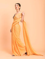 Thumbnail for Suta Yellow Embellished Sequinned Pure Cotton Saree - Distacart