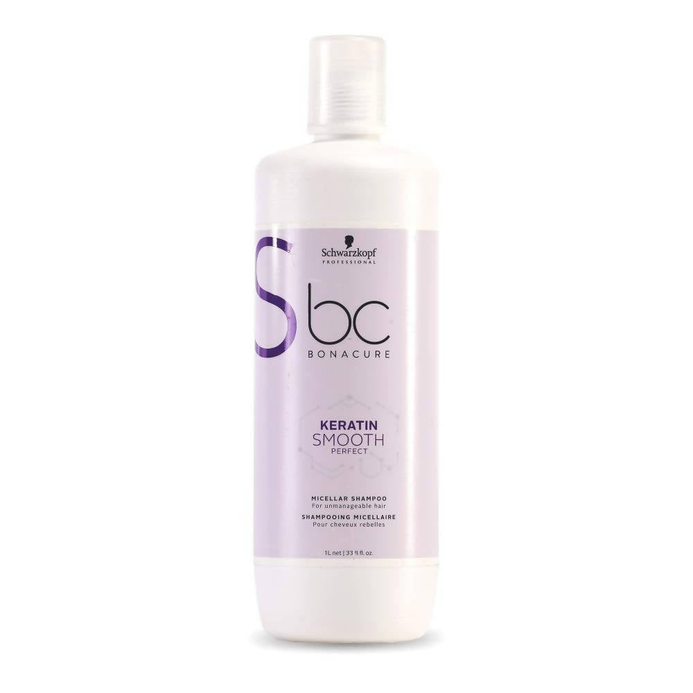 Schwarzkopf Professional BC Bonacure Keratin Smooth Perfect Micellar Shampoo- purple 1 Ltr