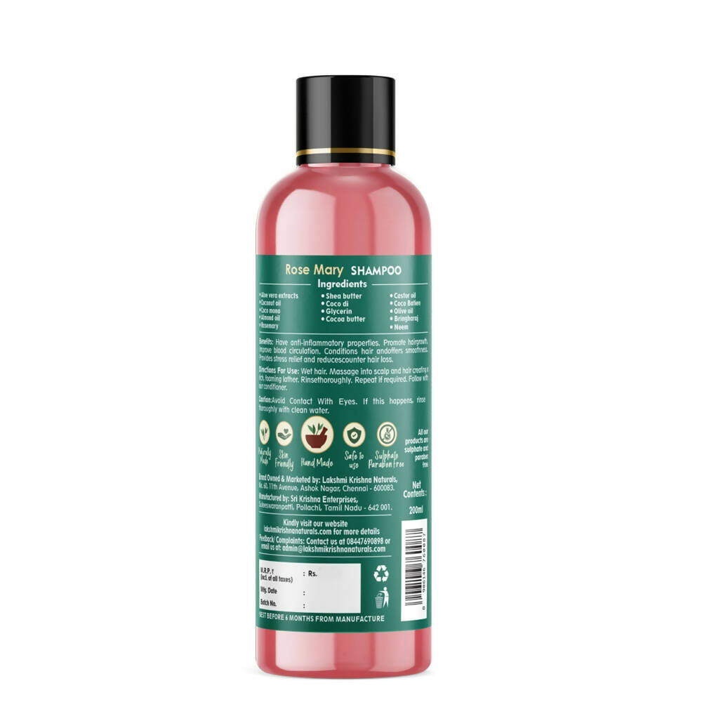 Lakshmi Krishna Naturals Rose Mary Shampoo - Distacart
