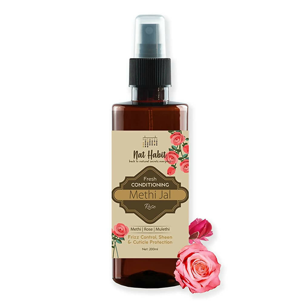 Nat Habit Rose Conditioning Methi Jal Hair Serum Spray - Distacart
