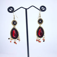 Thumbnail for Hand weaved Dangling Artificial Crystal Earrings