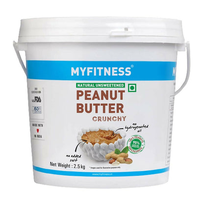 Myfitness All Natural Unsweetened Peanut Butter Crunchy - Distacart