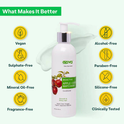 OZiva Bioactive Apple Cider Vinegar Matcha90 Conditioner - Distacart