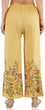 Thumbnail for Mominos Fashion Golden Floral Design Palazzo