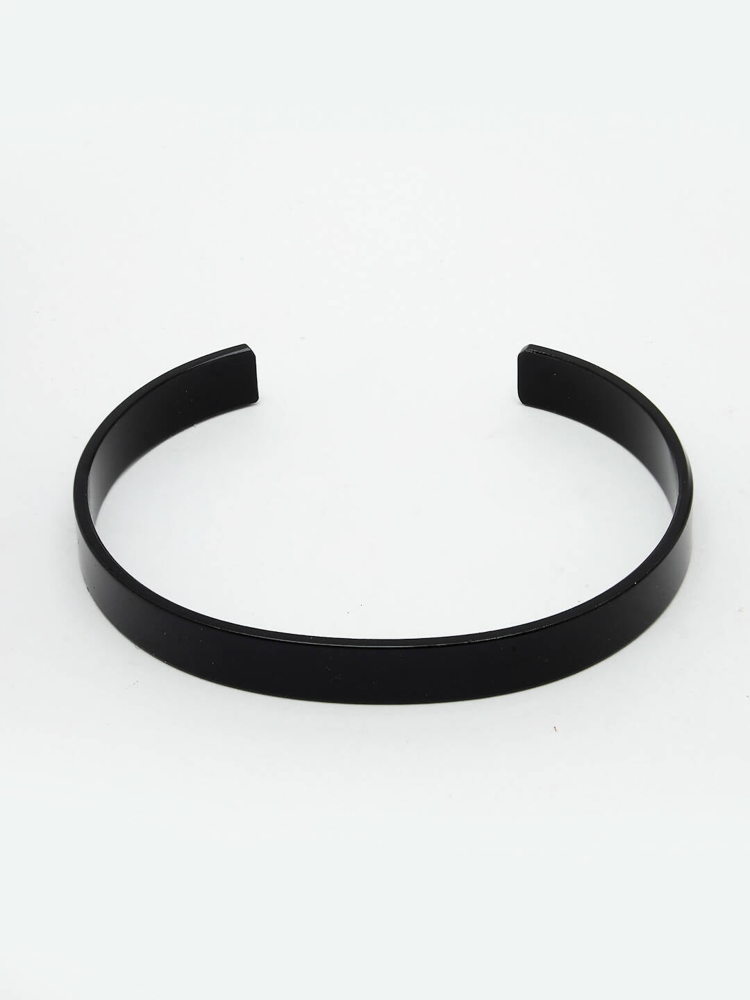NVR Men Black Rhodium-Plated Stainless Steel Cuff Bracelet - Distacart
