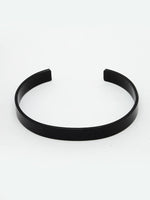 Thumbnail for NVR Men Black Rhodium-Plated Stainless Steel Cuff Bracelet - Distacart