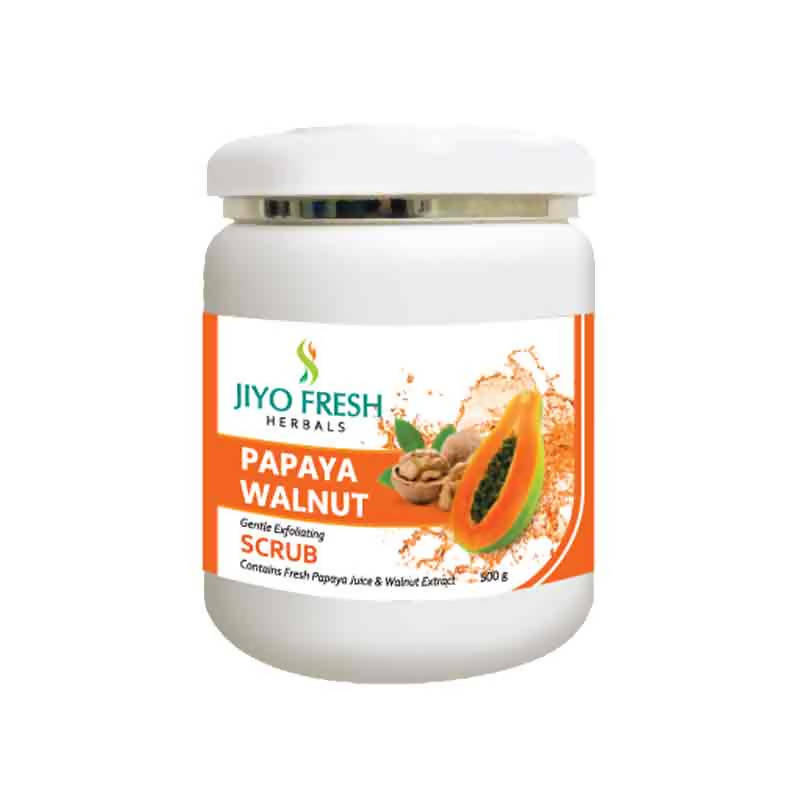 New Shama Jiyo Fresh Papaya Walnut Scrub - Distacart