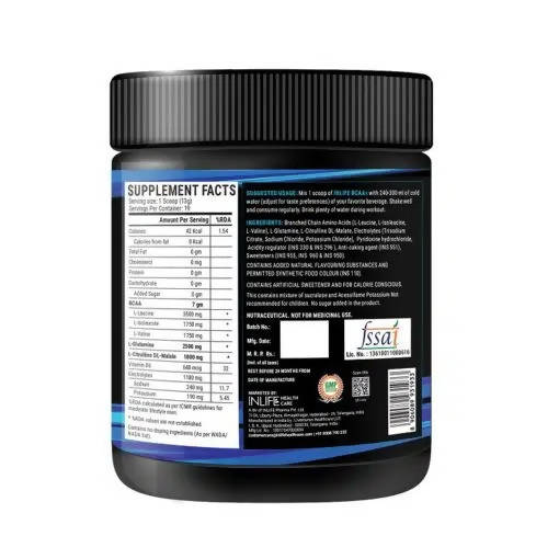 Inlife BCAAs Powder Orange Flavour