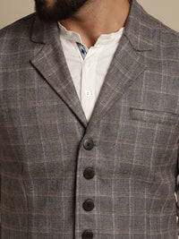 Thumbnail for Even Apparels Men's Brown Waistcoat with Notched Lapel - Distacart