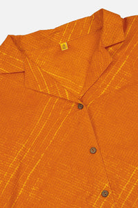 Thumbnail for Women's Orange Pure Cotton Solid Night Suit - Rasiya - Distacart
