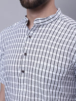 Thumbnail for Even Apparels Multi Pure Cotton Short Sleeves Kurta With Band Collar - Distacart
