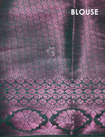 Thumbnail for Shades of Mehendi Green Floral Design Banarasi Semi Silk Saree By Gayathri Reddy Designer Studio - Distacart