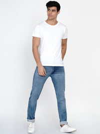 Thumbnail for Men Blue Mildly Distressed Jeans - Bhama - Distacart