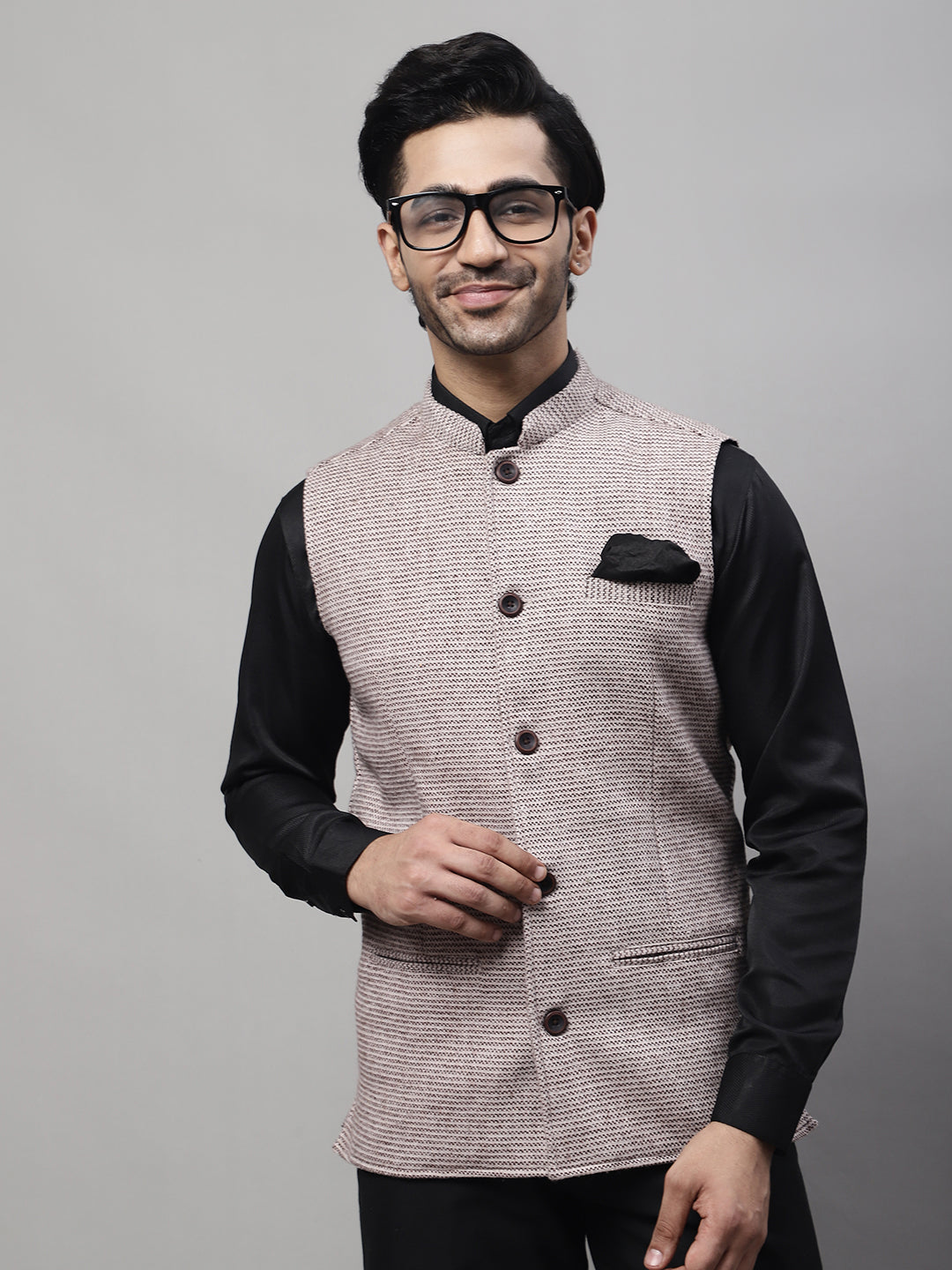 Even Apparels Men's Cream Pure Wool Nehru Jacket - Distacart