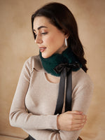 Thumbnail for InWeave Women's Dark Teal Fur Neckpiece - Distacart