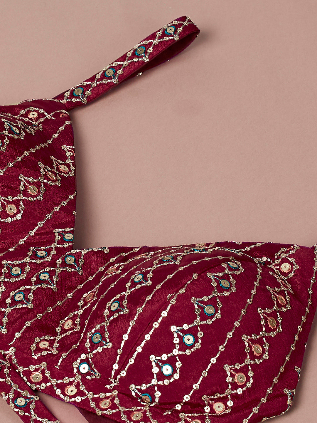 House of Panchhi Printed Embroidery Teal Georgette Sequin Lehenga Choli - Distacart