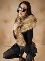 Thumbnail for InWeave Women's Cat Print Faux Fur Neck Warmer - Distacart