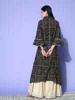 Thumbnail for Sangria Women Black New Neckline Kurta - Distacart