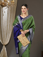 Thumbnail for Saree Mall Checked Zari Taant Traditional Sarees - Distacart