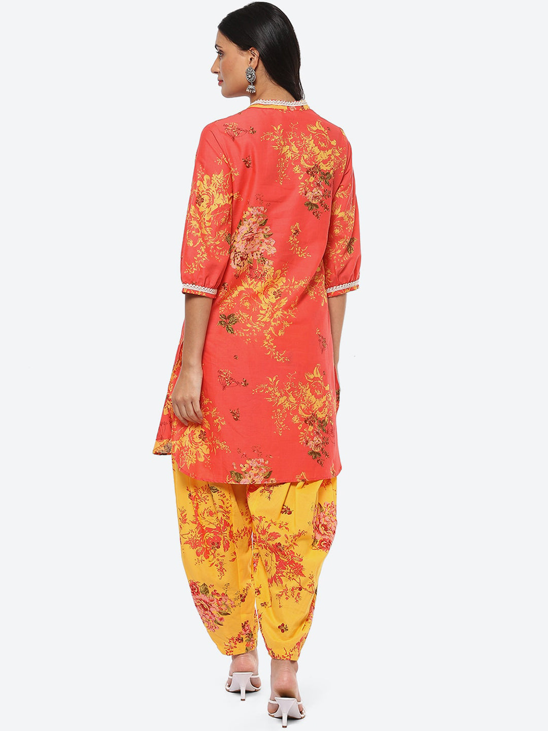 Biba Women Plus Size Floral Printed Kurta With Salwar - Distacart