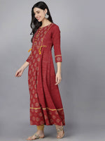 Thumbnail for HERE&NOW Women Ethnic Motifs Printed Anarkali Kurta - Distacart