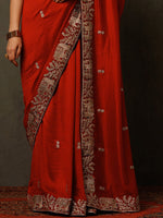 Thumbnail for Mitera Ethnic Motifs Embroidered Beads and Stones Saree - Distacart