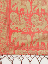 Thumbnail for Saree Mall Black & Beige Art Silk Printed Bhagalpuri Saree - Distacart