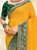 Thumbnail for Saree Mall Woven Design Zari Silk Blend Sarees - Distacart
