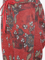 Thumbnail for Biba Women Maroon Floral Printed Kurta with Trousers - Distacart