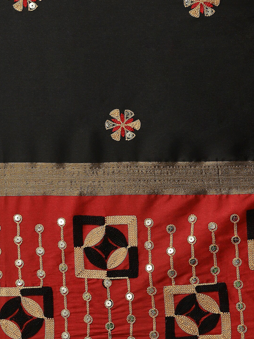 Kalini Ethnic Motifs Embroidered Silk Cotton Saree - Distacart
