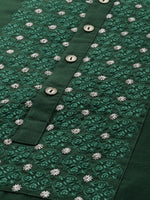 Thumbnail for House of Pataudi Men Pure Cotton Ethnic Motifs Embroidered Jashn Kurta - Distacart