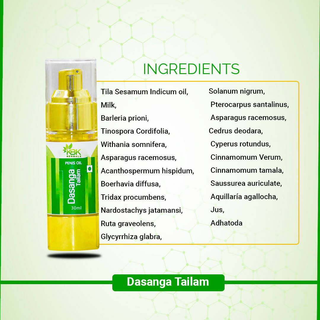 KBK Herbals Dasanga Tailam Men - Distacart