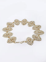 Thumbnail for Panash Gold-Toned & White Embellished Hairband - Distacart
