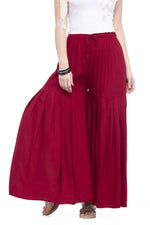Thumbnail for Mominos Fashion Reyon Cotton Maroon Palazzo - Distacart