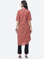 Thumbnail for Biba Women Red Ethnic Motifs Printed Kurta - Distacart
