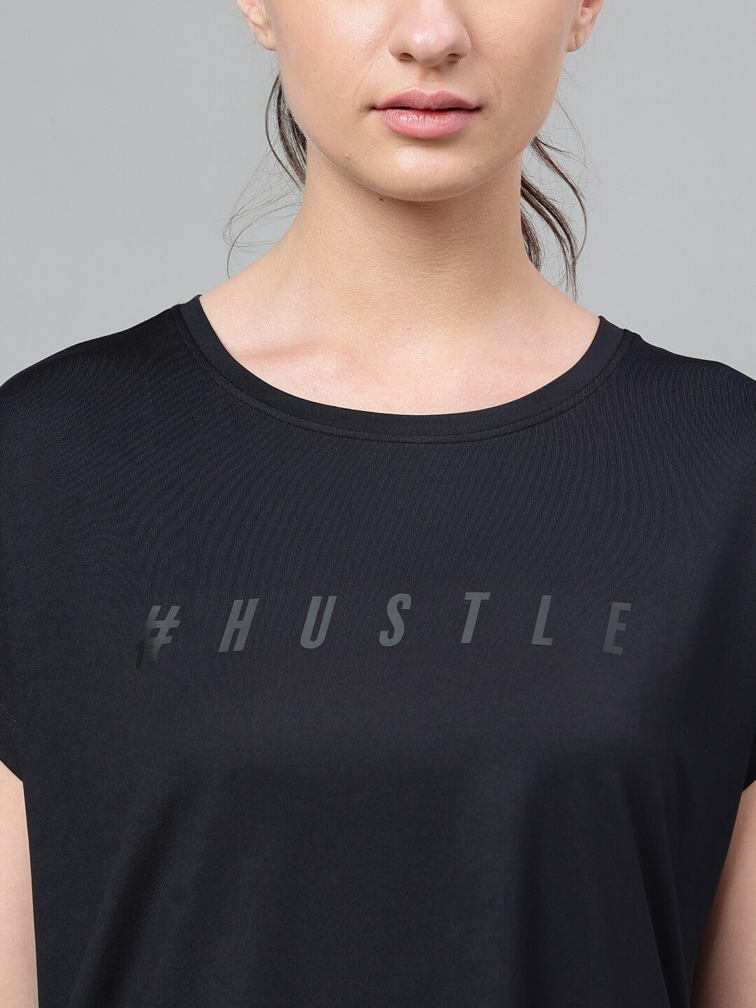 MKH Typography Printed Extended Sleeves Dri-FIT Relaxed Fit T-shirt - Distacart