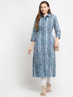 Thumbnail for Kalini Women Blue Printed Beautiful Kurta - Distacart