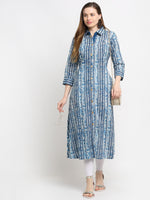 Thumbnail for Kalini Women Blue Printed Kurta - Distacart