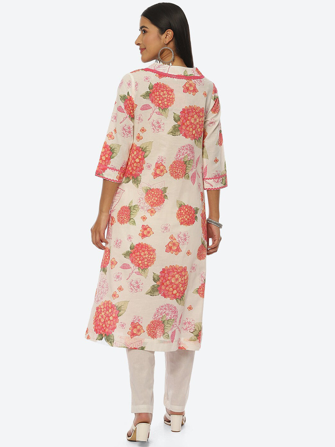 Biba Printed Kurta with Trousers - Distacart