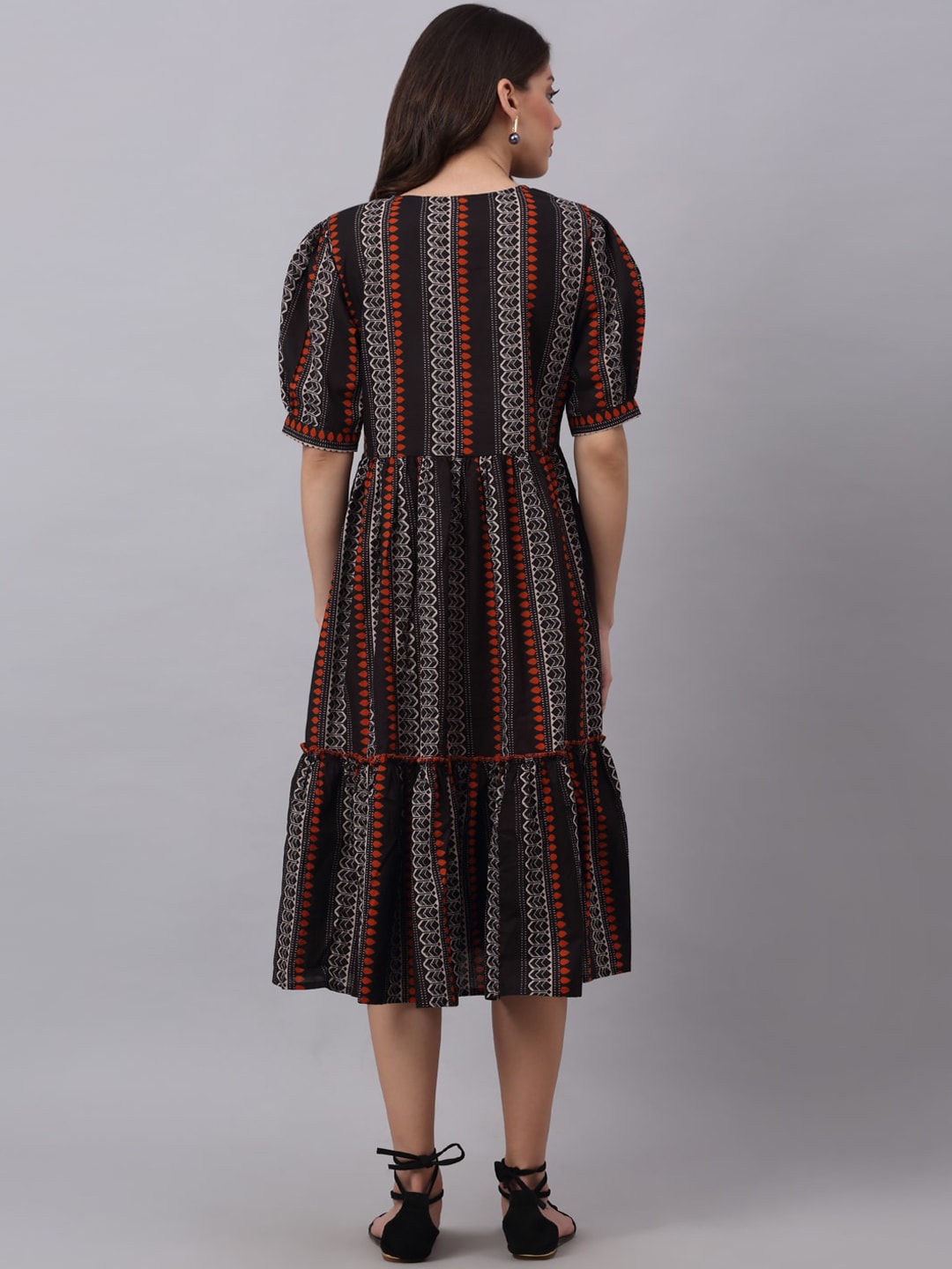 Kalini Women Black Geometric Printed Quirky Anarkali Kurta - Distacart